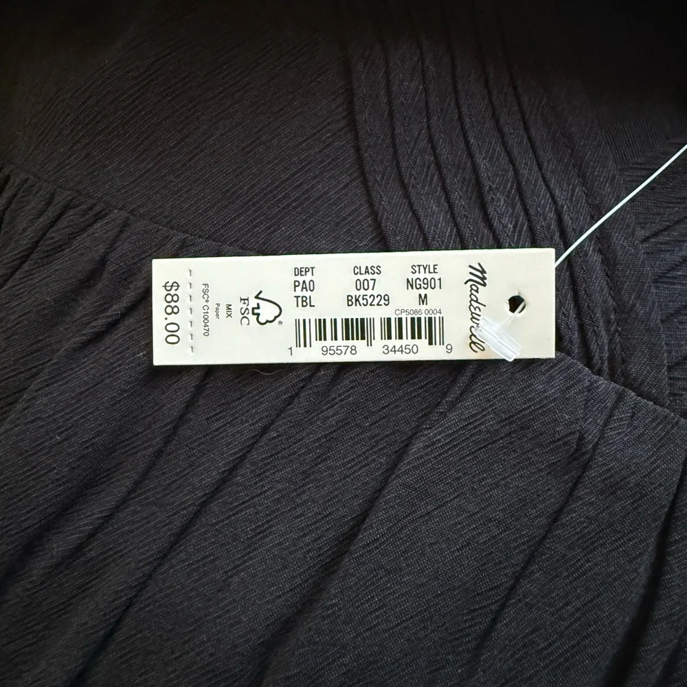 NWT Madewell Lusterweave Pintuck Blouse - Picture 6 of 6